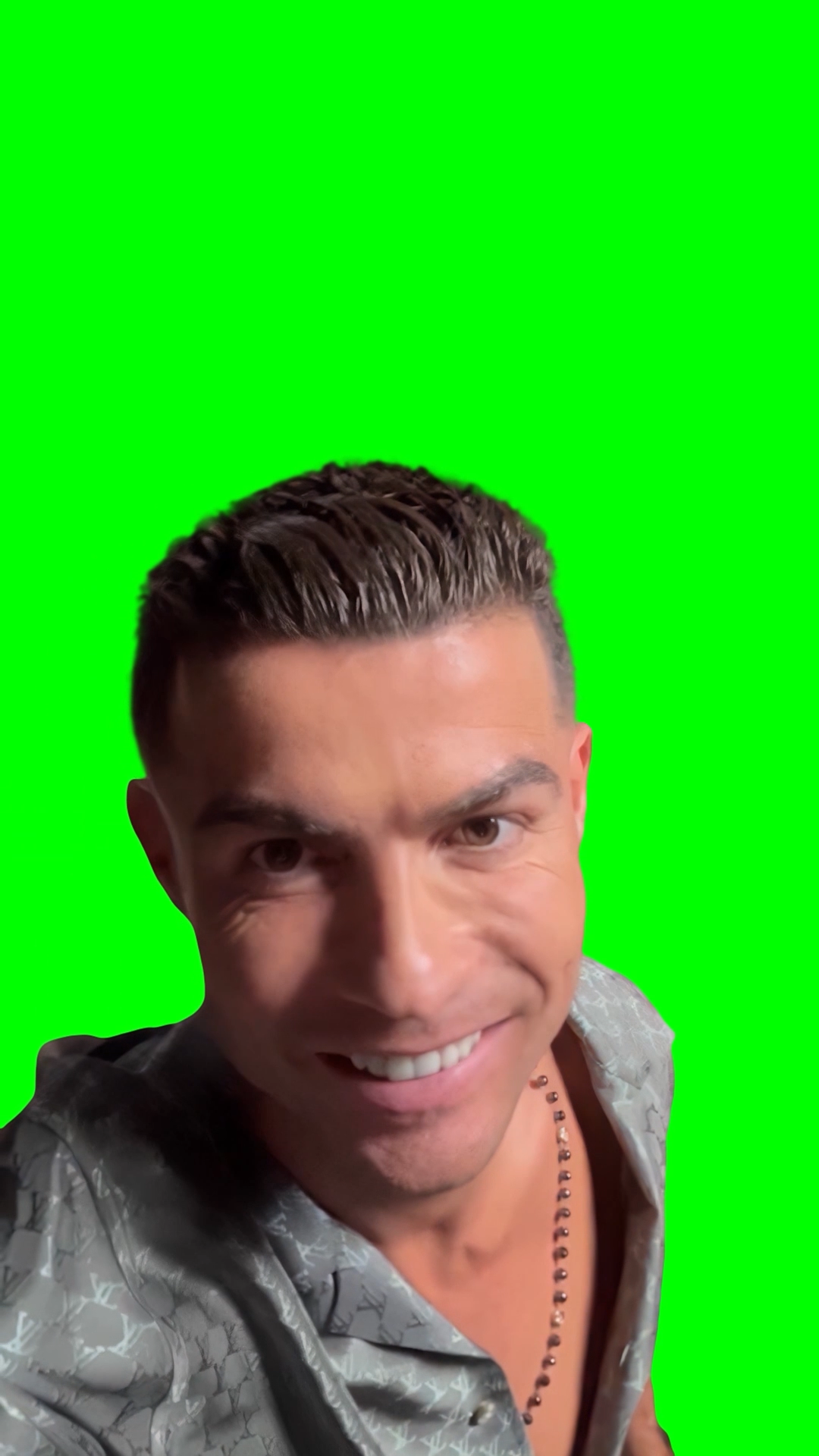 Ronaldo Keeping his New Project a Secret meme (Green Screen)