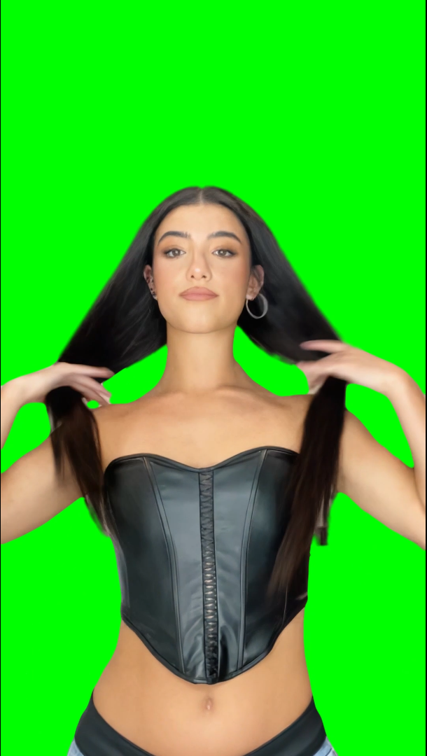 Charli D'Amelio - Don't you wish your girlfriend was hot like me (Green Screen)