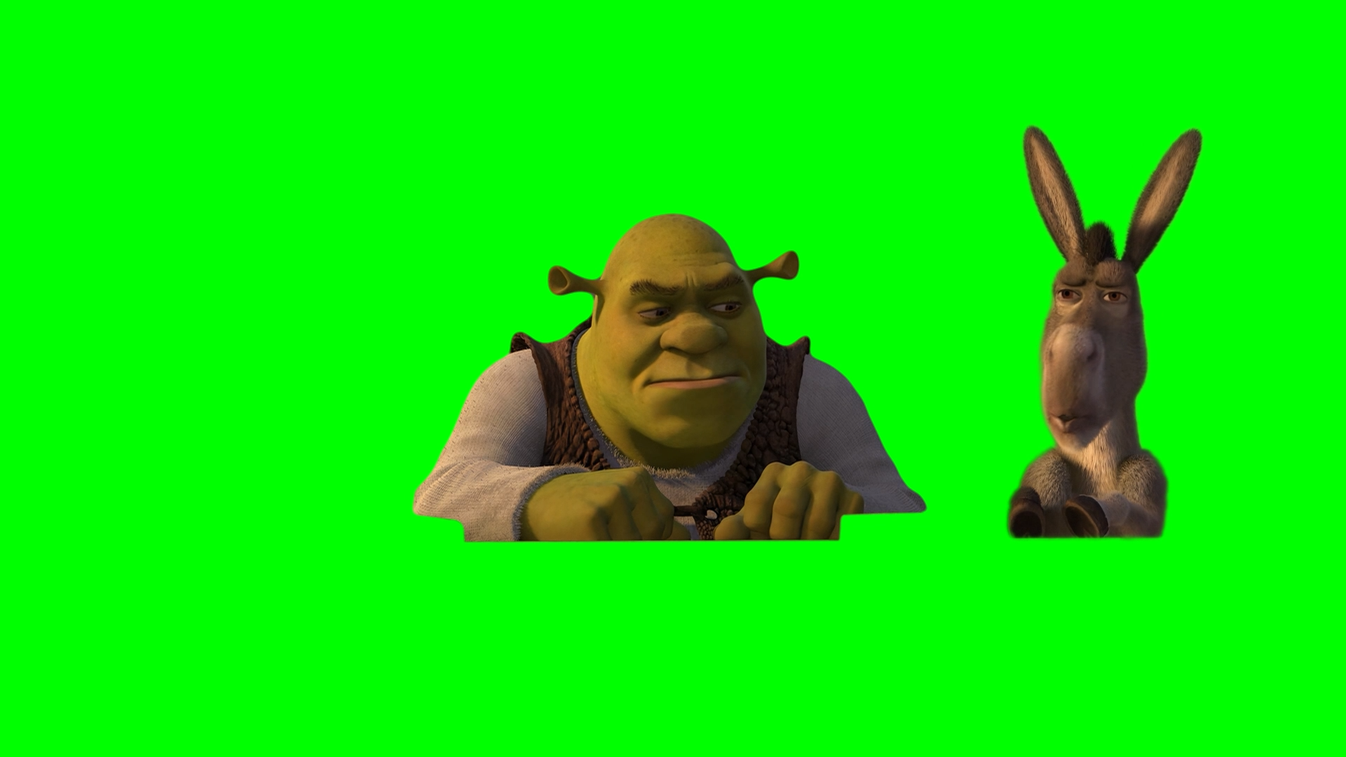 Donkey singing Man on the Moon meme - Shrek 3 (Green Screen)