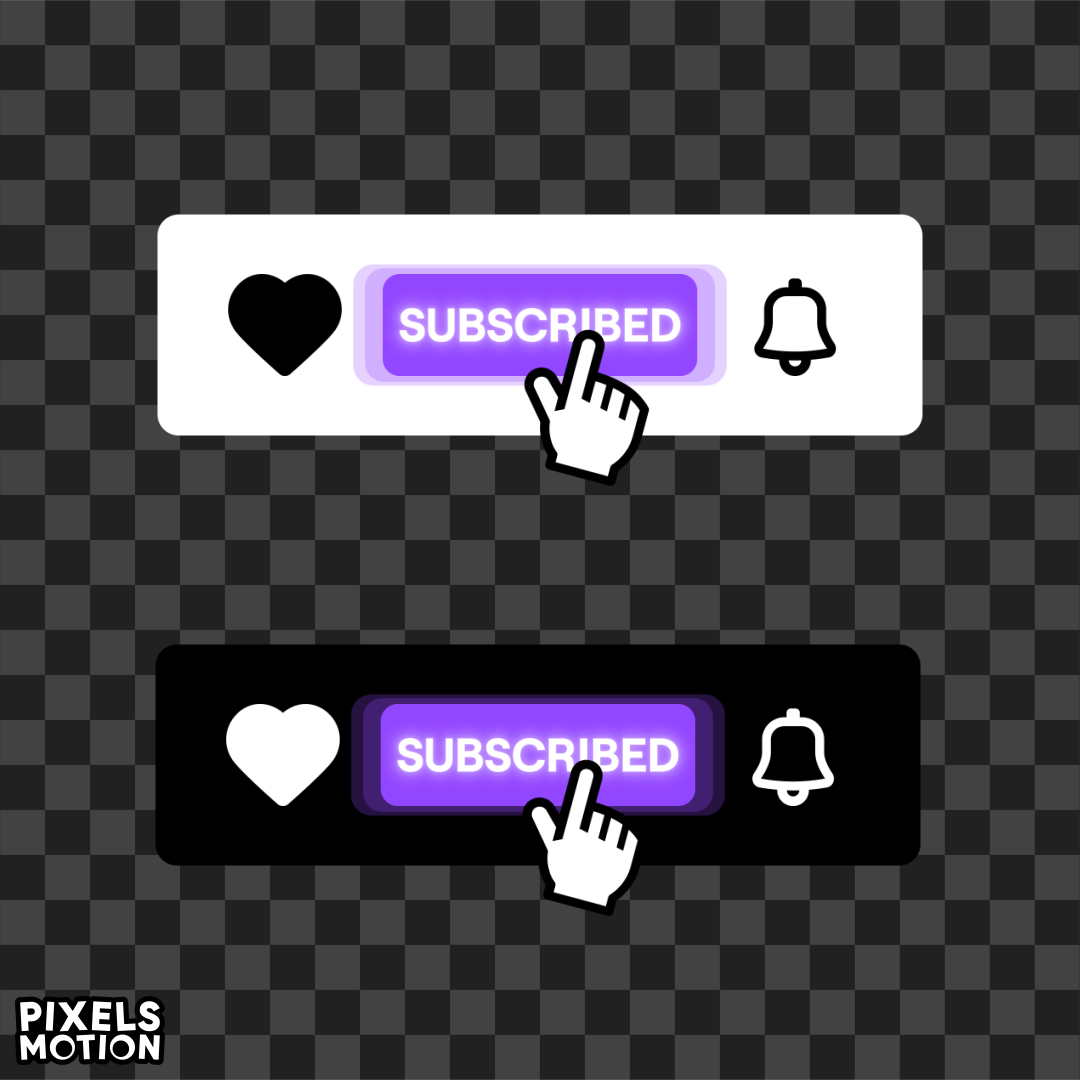 Animated Twitch Follow and Subscribe Button Overlay