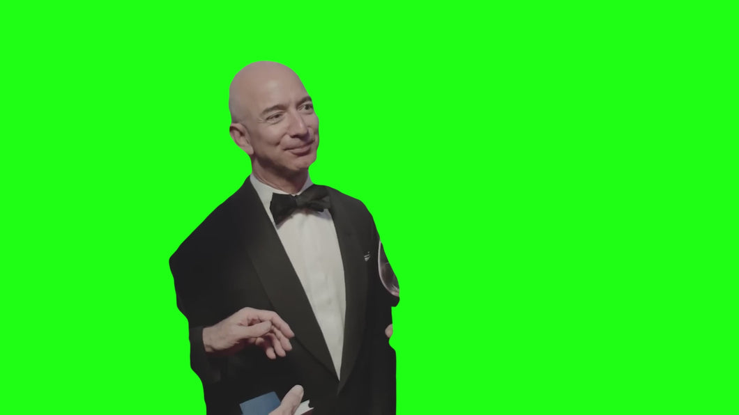 Jeff Bezos Laughing meme (Green Screen)