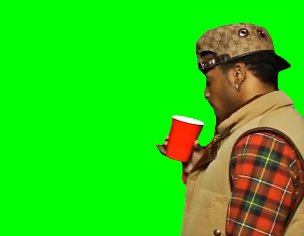 Conceited Rap Battle Face Reaction (Green Screen)