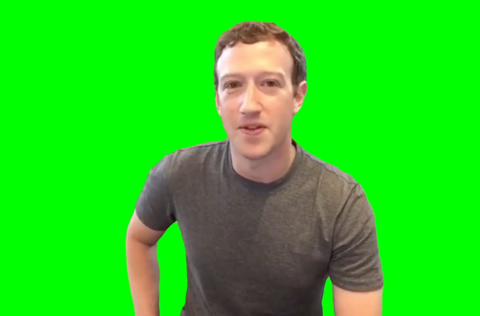 Mark Zuckerberg Says He is Not a Lizard Person (Green Screen)