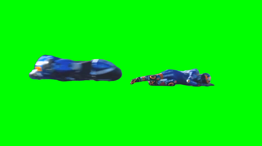 Joan Mir crash recovery - MotoGP (Green Screen)