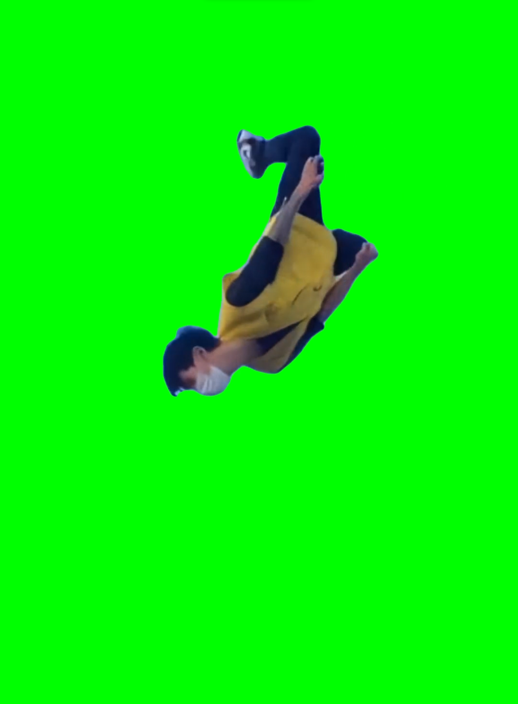 Guy does insane backflip on carnival ride (Green Screen)