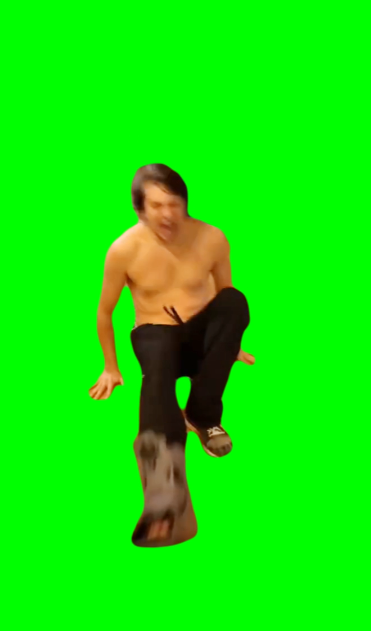 Guy Does A Forward Roll On Legos (Green Screen)