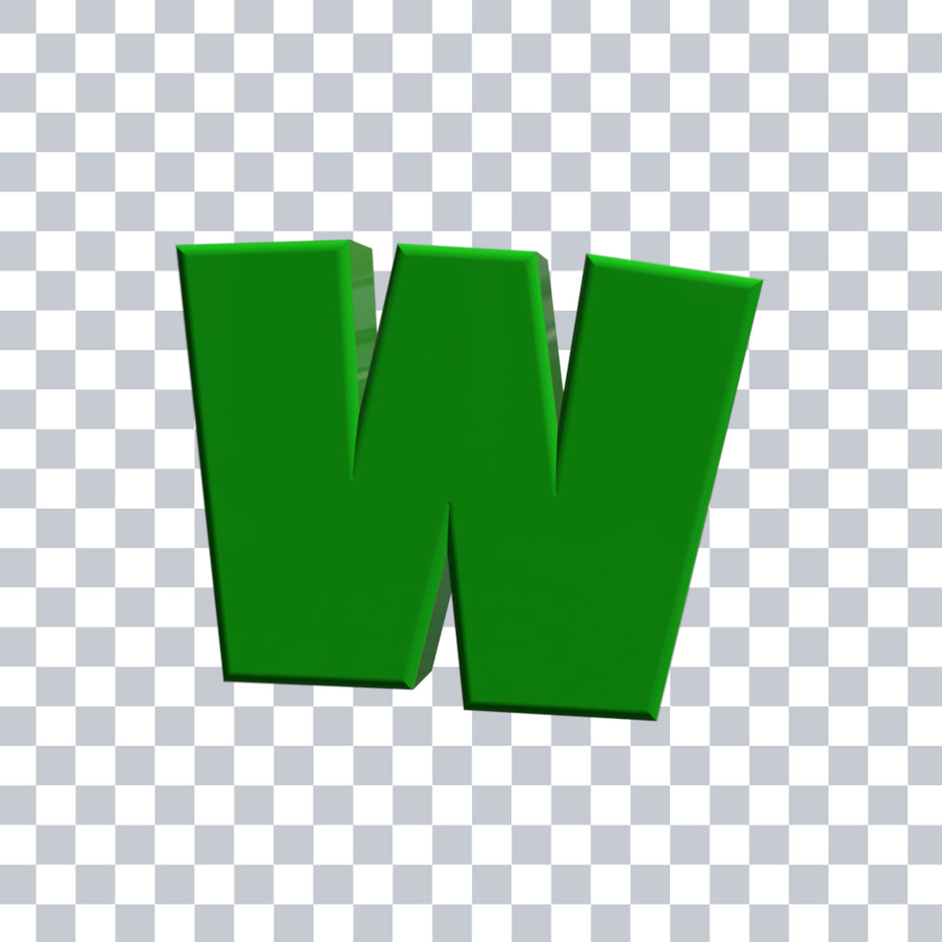 'W' Letter 3D Animation