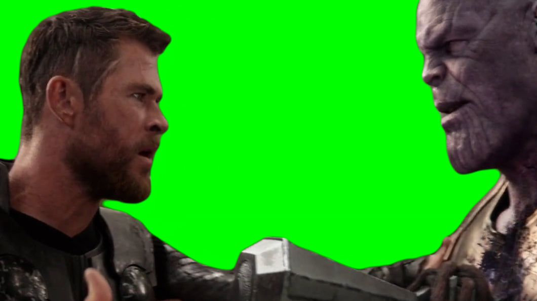 Thanos After Snap Meme (Green Screen)